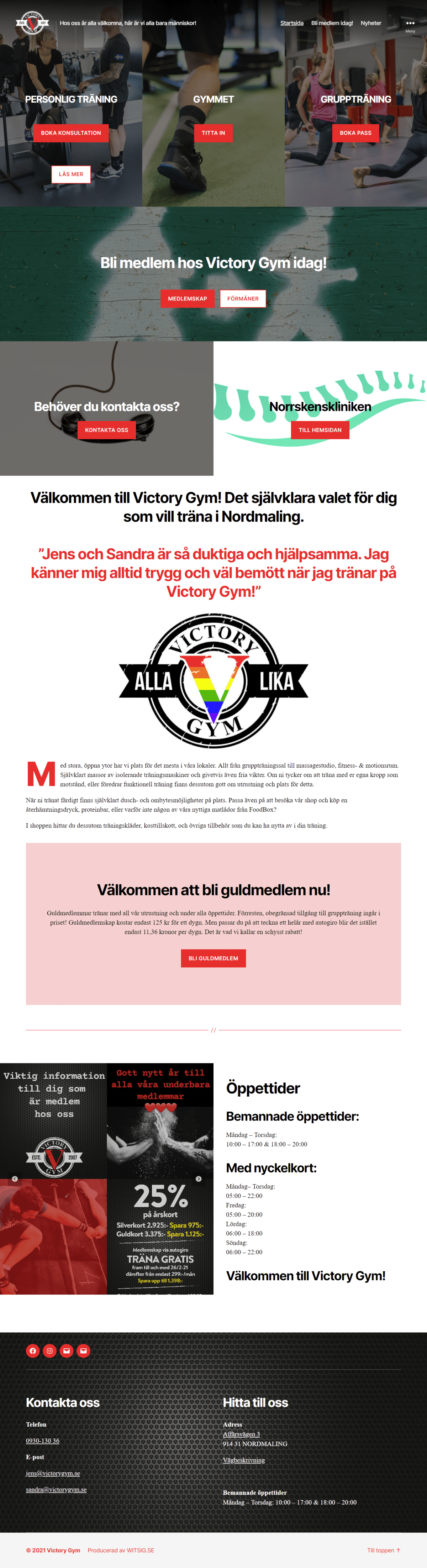 Webbplats med responsiv design och säker surfning