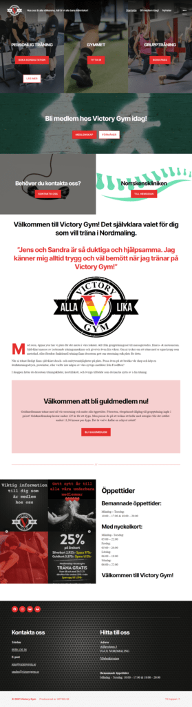 Webbplats med responsiv design och säker surfning