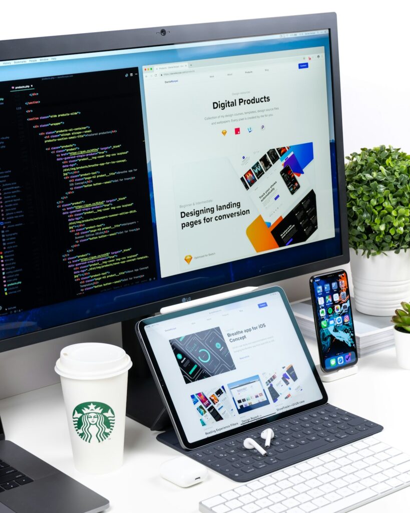 Skärm med digital produktdesign