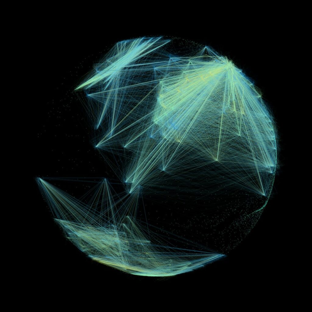 Abstrakt bild av ett globalt nätverk